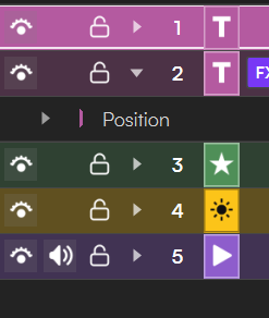 Flux Motion layer list details